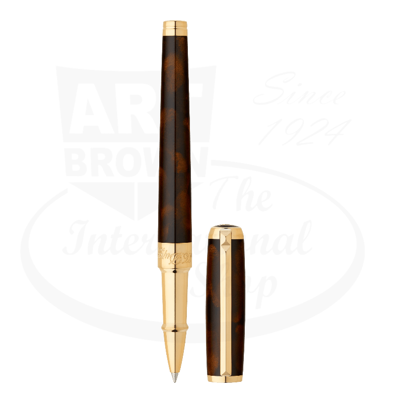 S.T. Dupont Line D Atelier Medium Brown Rollerball Pen, 412713