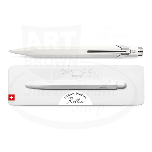 caran d'ache 849 rollerball pen white with slimpack
