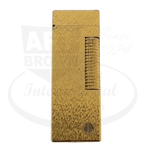 Preowned Dunhill Gold Plated Fine Bark Rollagas Lighter, B59