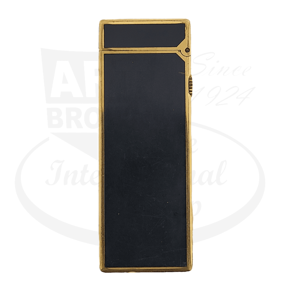 Preowned Vintage Dunhill Black Lacquer & Gold Rollagas Lighter, B61