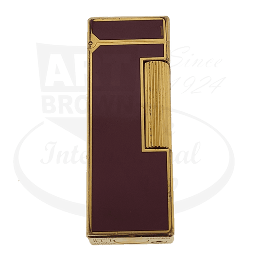 Preowned Dunhill Red Lacquer & Gold Rollagas Lighter #2
