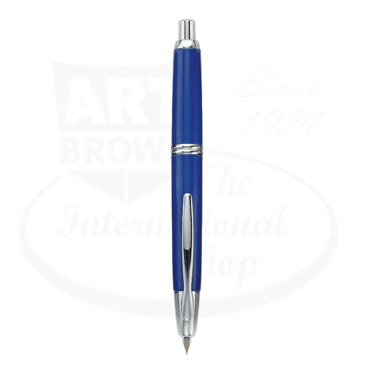 Vanishing Point Fountain Pen Blue with Rhodium Accents