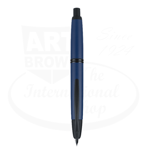 Vanishing Point Fountain Pen Matte Blue with Black Accents