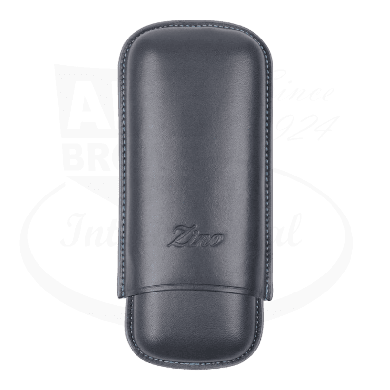 Zino R-2 Leather 2 Cigar Case Grey/Cyan, 115932