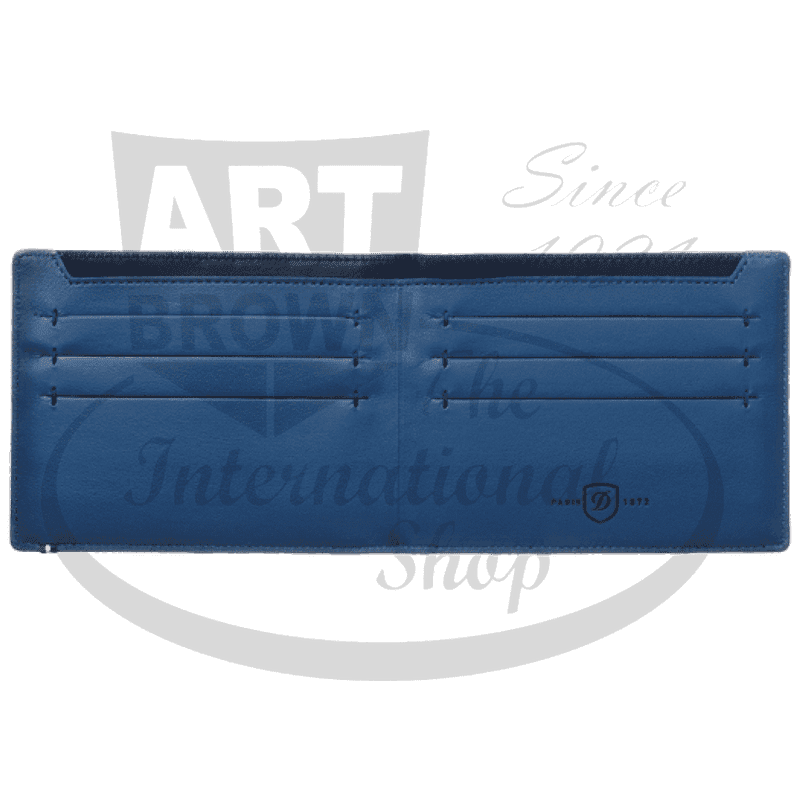 S.T. Dupont Line D Slim 7 Credit Card Billfold Wallet Blue, 184300
