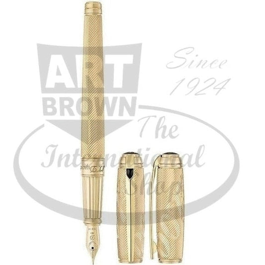 S.T. Dupont Line D Limited Edition James Bond Gold Fountain Pen, 410047