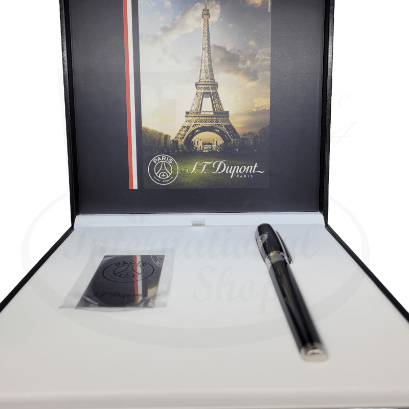 S.T. Dupont Line D Paris Saint Germain Fountain Pen Black Lacquer And Palladium, 410689