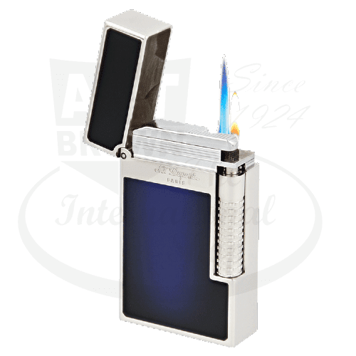 S.T. Dupont Le New Grand Blue Lacquer and Palladium Lighter, C23013