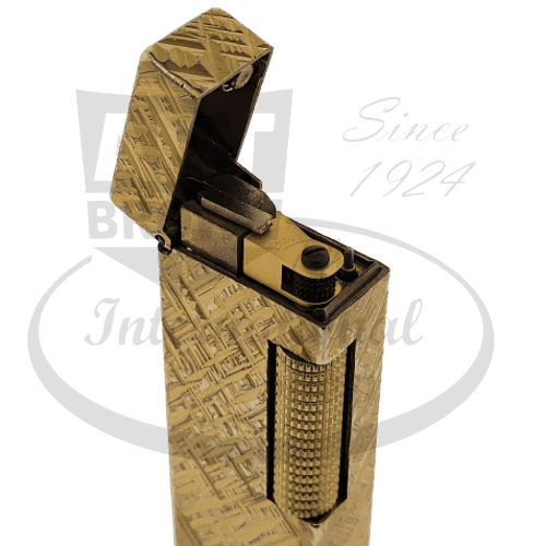 Vintage Dunhill Rollagas Gold Cross Hatch Lighter Display Model