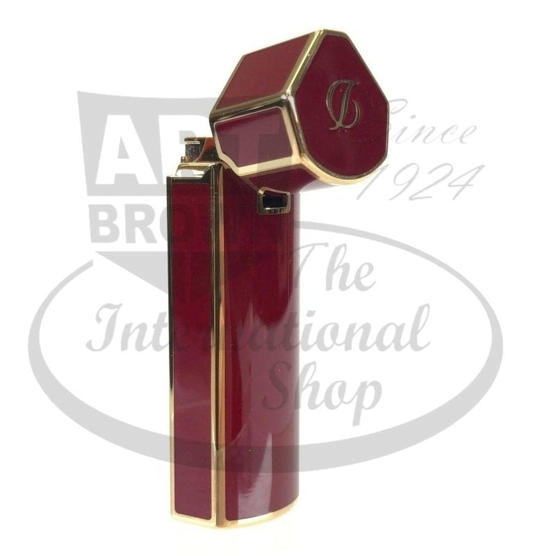 S.T. Mon Dupont Karl Lagerfeld Red Lacquer and Gold Lighter, 026001