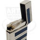 Refurbished S.T. Dupont Ligne 2 Palladium with Navy Lacquer Strips, 016792