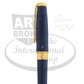 S.T. Dupont Olympio Large Blue and Gold Fountain Pen 18k Medium Nib