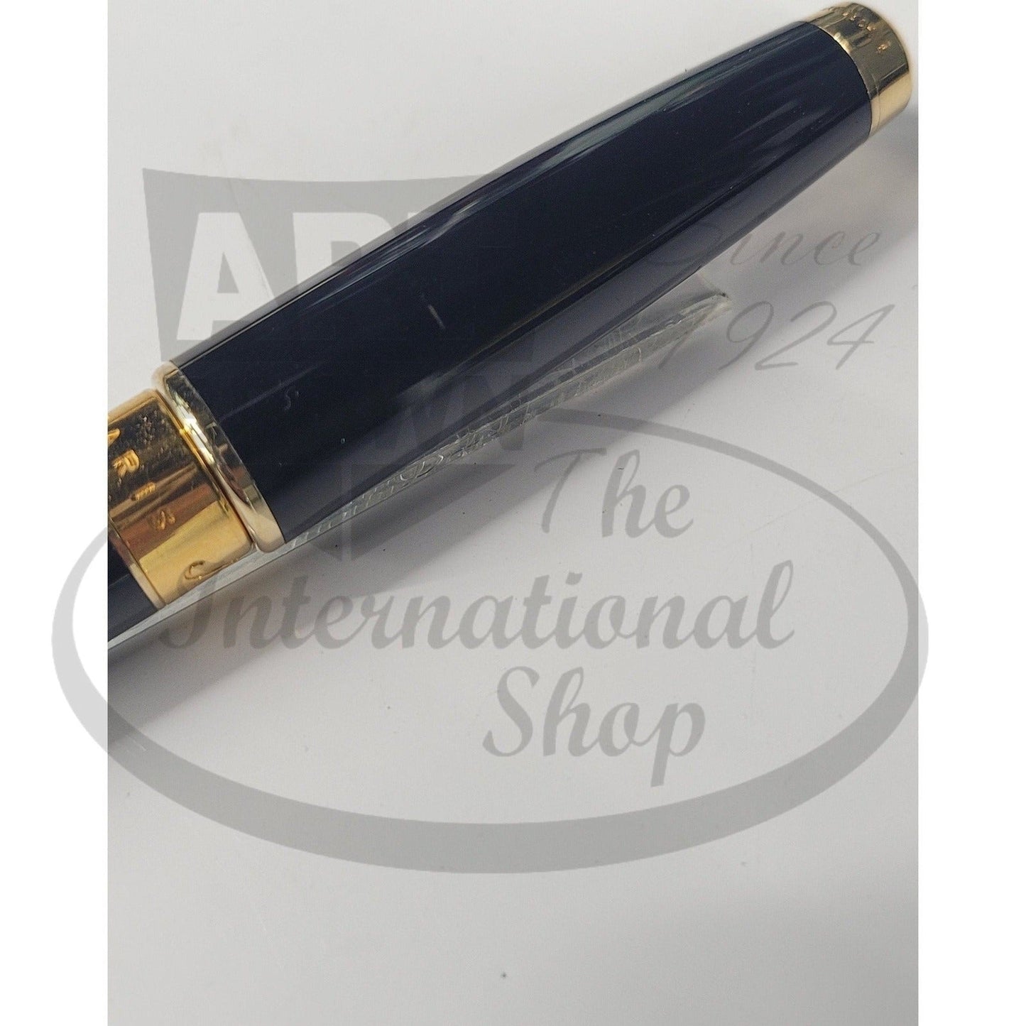S.T. Dupont Olympio Black and Gold Medium Rollerball Pen, 482574