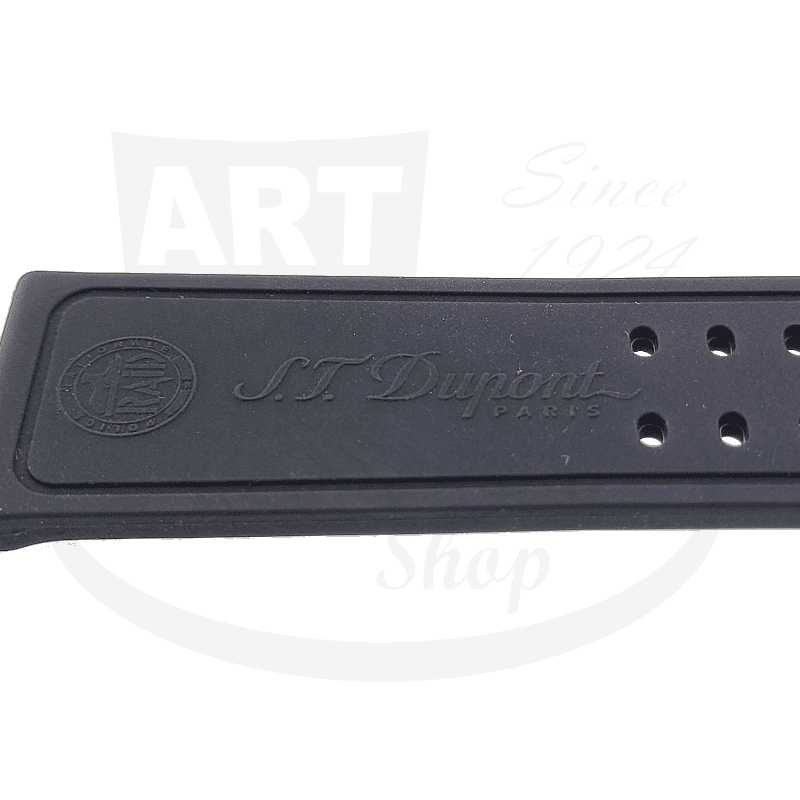S.T. Dupont Black Rubber Strap For Raid Watch